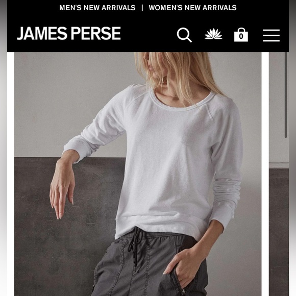 James Perse french terry sweatshirt - Picture 1 of 6